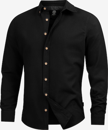 INDICODE JEANS Button Up Shirt 'Riverside' in Black: front