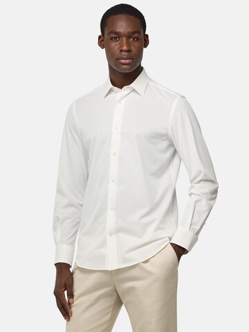 Boggi Milano Regular fit Overhemd in Wit: voorkant