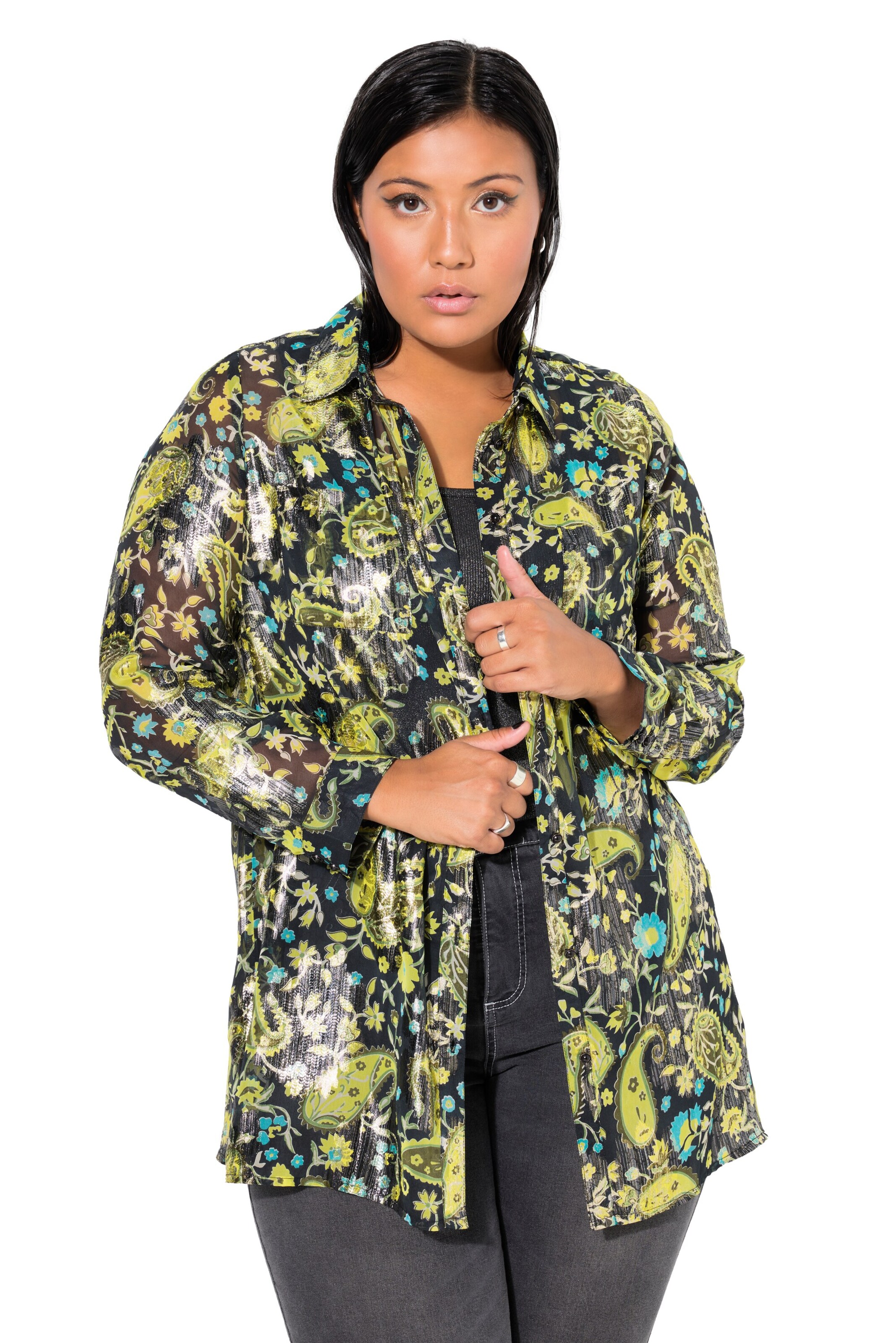 Studio Untold Blouse in Zwart: voorkant