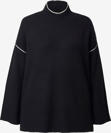 Pull-over Ulla Popken en noir : devant