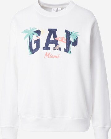 GAP Sweatshirt 'CITY' in Wit: voorkant