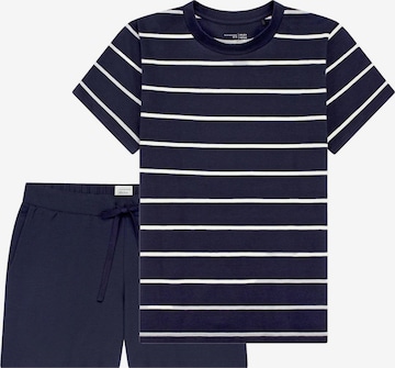SCHIESSER Pajama 'Mix & Relax' in Blue: front