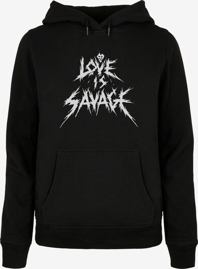 ABSOLUTE CULT Sweatshirt 'Love Is Savage' in schwarz / weiß, Produktansicht