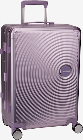 American Tourister Trolley 'Soundbox' in Lila: Vorderseite