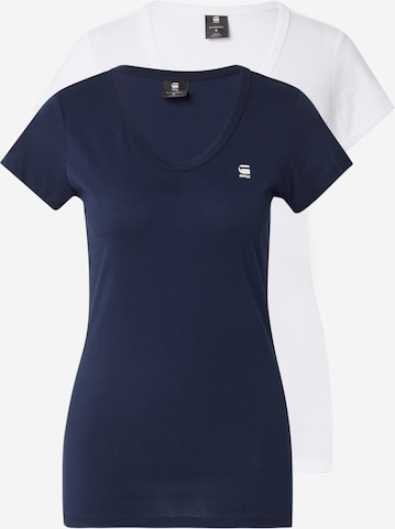 G-STAR Tričko - Modrá: predná strana