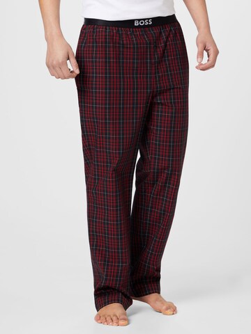 BOSS Black Pajama Pants 'Easy' in Red: front