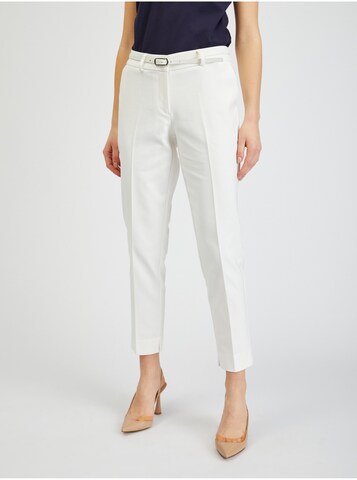 Orsay Regular Pleated Pants in White: front