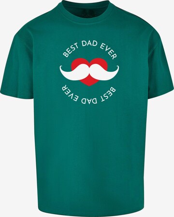 Merchcode Shirt 'Fathers Day - Best dad' in Green: front