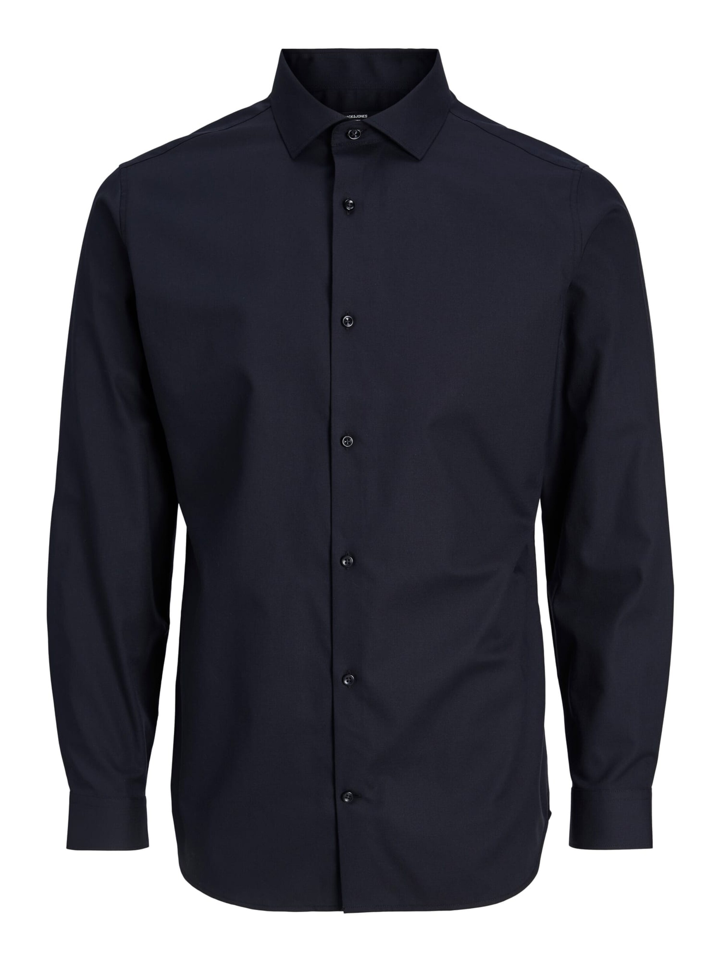 JACK & JONES Comfort fit Button Up Shirt 'Blaparker' in Black: front