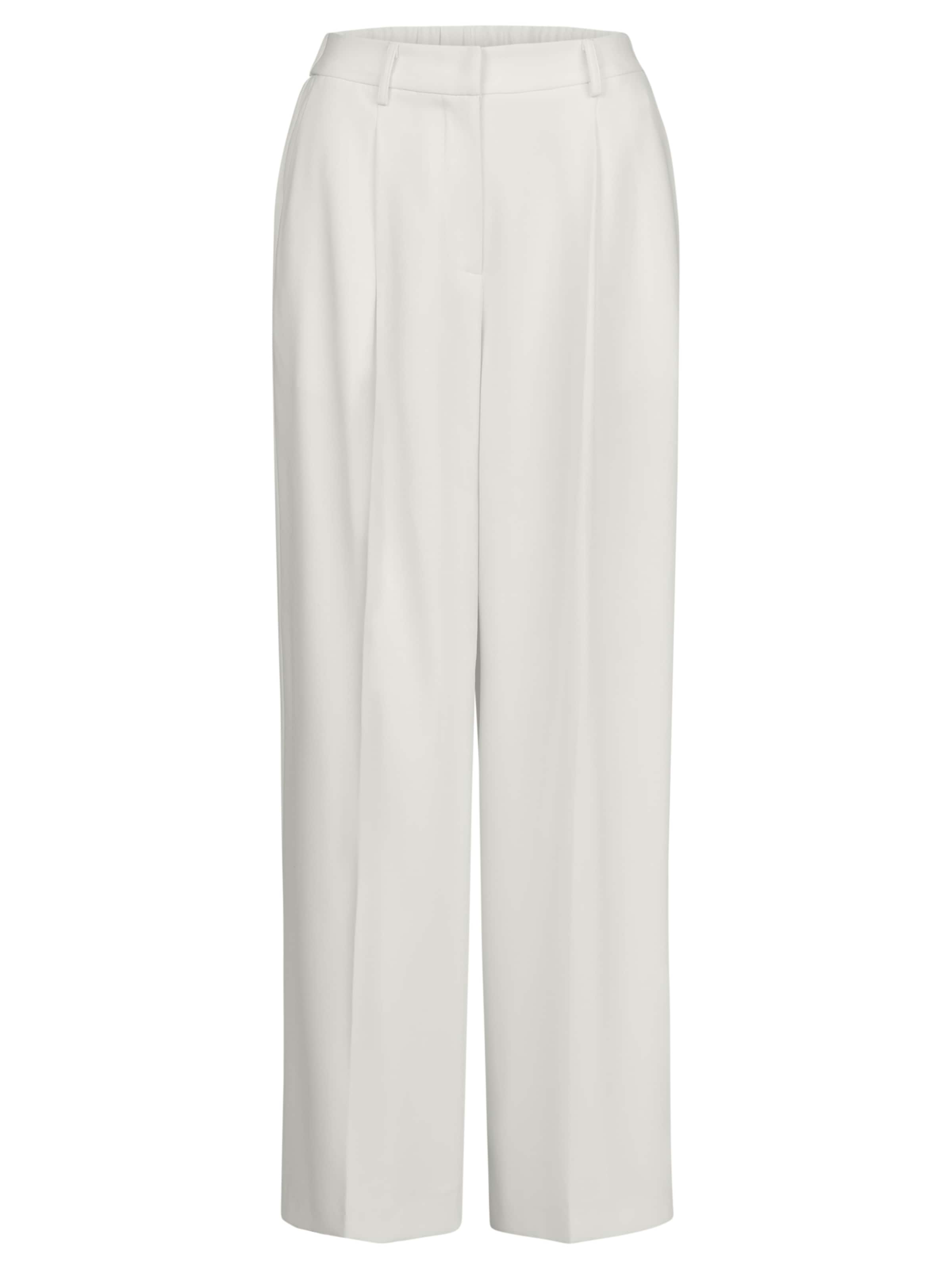 APART Wide leg Pleated Pants in White: front