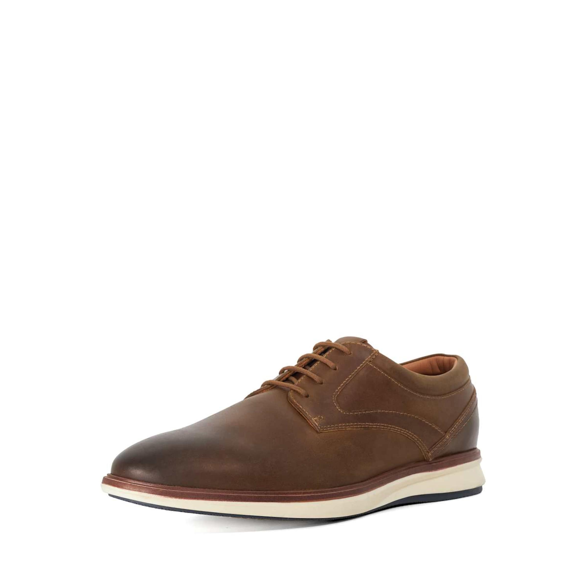 Dune LONDON Sportlicher Schnürschuh 'Brydon' in Braun: Vorderseite