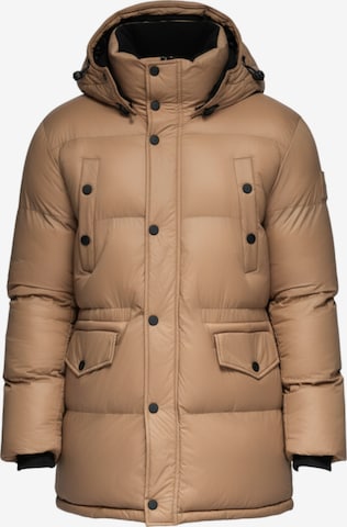Ombre Winterjas in Brons: voorkant