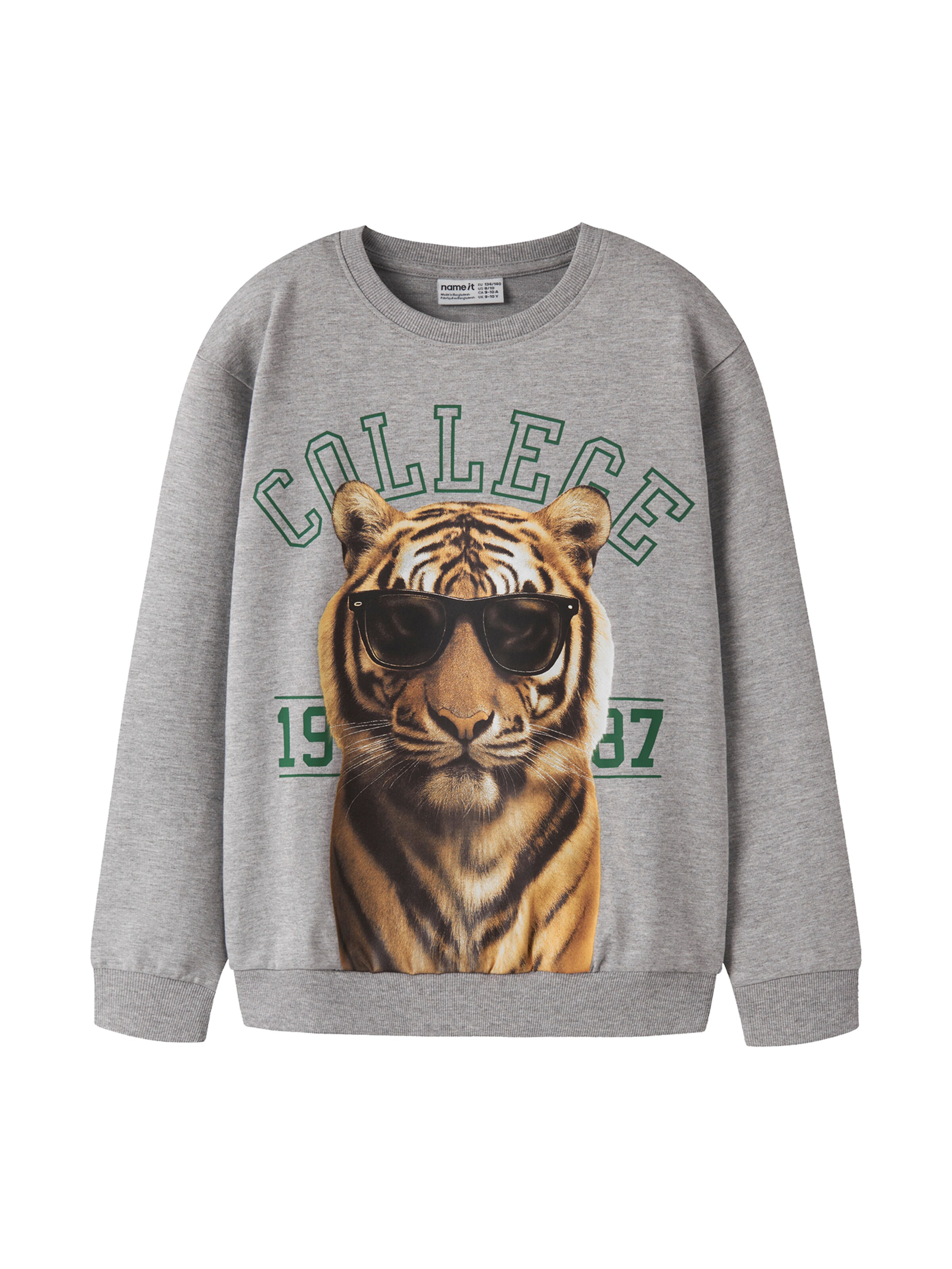 NAME IT Sweatshirt 'NKMVOTO' in Grey: front
