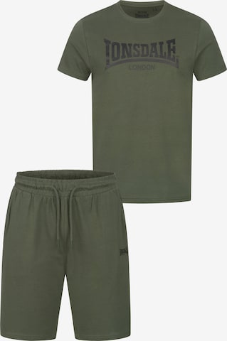 LONSDALE Костюм для бега в Зеленый: спереди