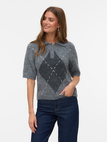 VERO MODA Sweter 'VMBLISS' w kolorze szary: przód