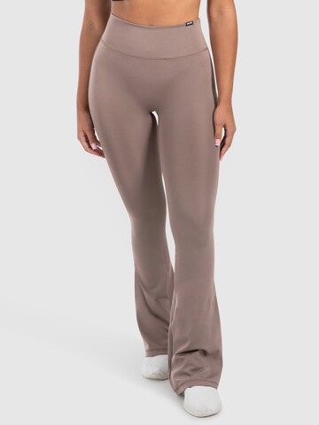 Smilodox Flared Leggings ' Loreen ' in Brown: front