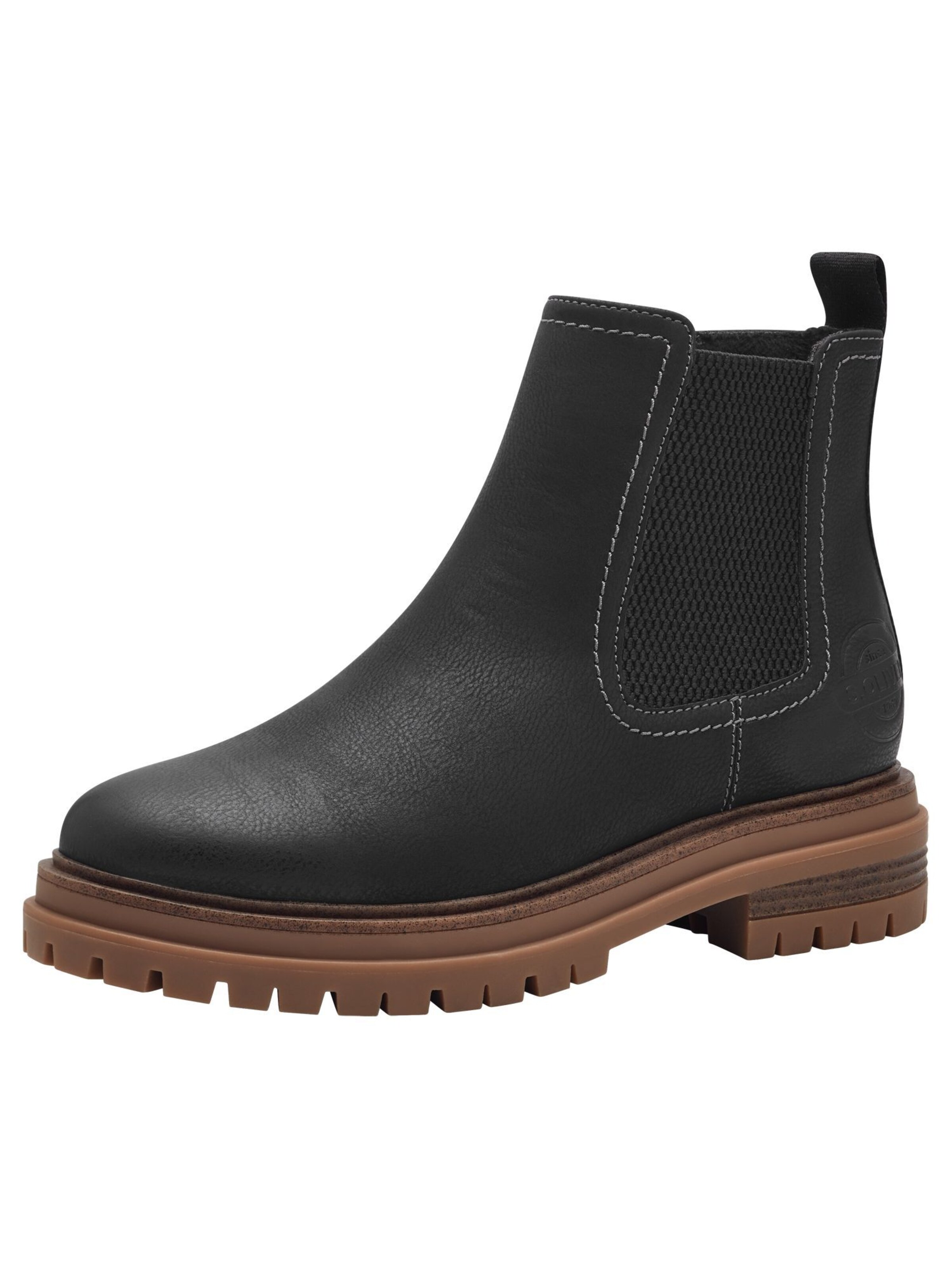 s.Oliver Chelsea Boot in Schwarz: Vorderseite