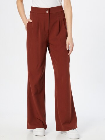 ABOUT YOU Limited Wide leg Pleat-front trousers 'Loana' in Brown