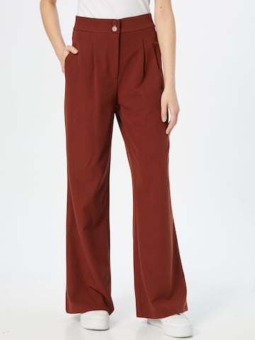 ABOUT YOU Limited Wide leg Pleat-Front Pants 'Loana' in Brown