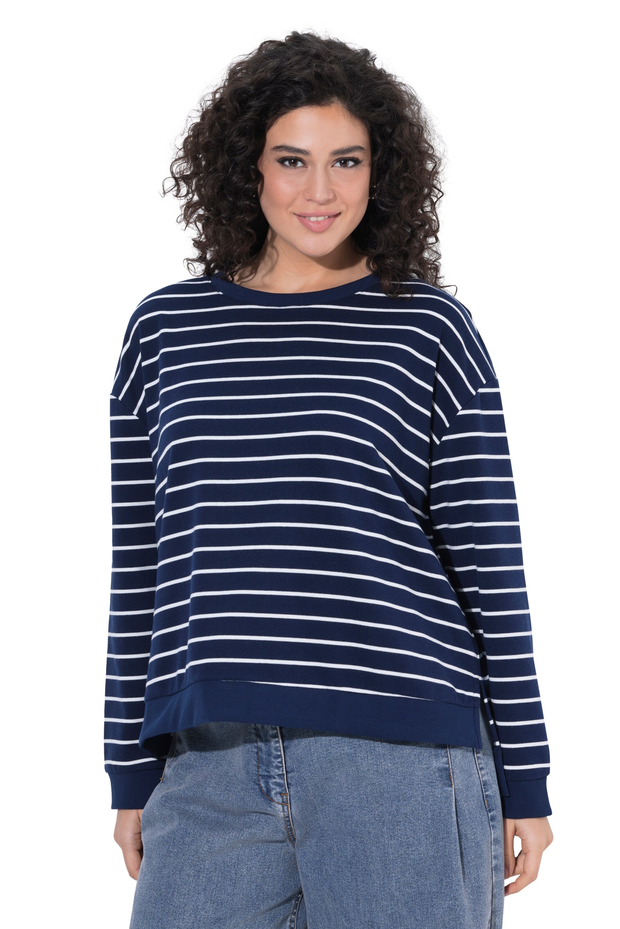Ulla Popken Sweatshirt in Blau: Vorderseite