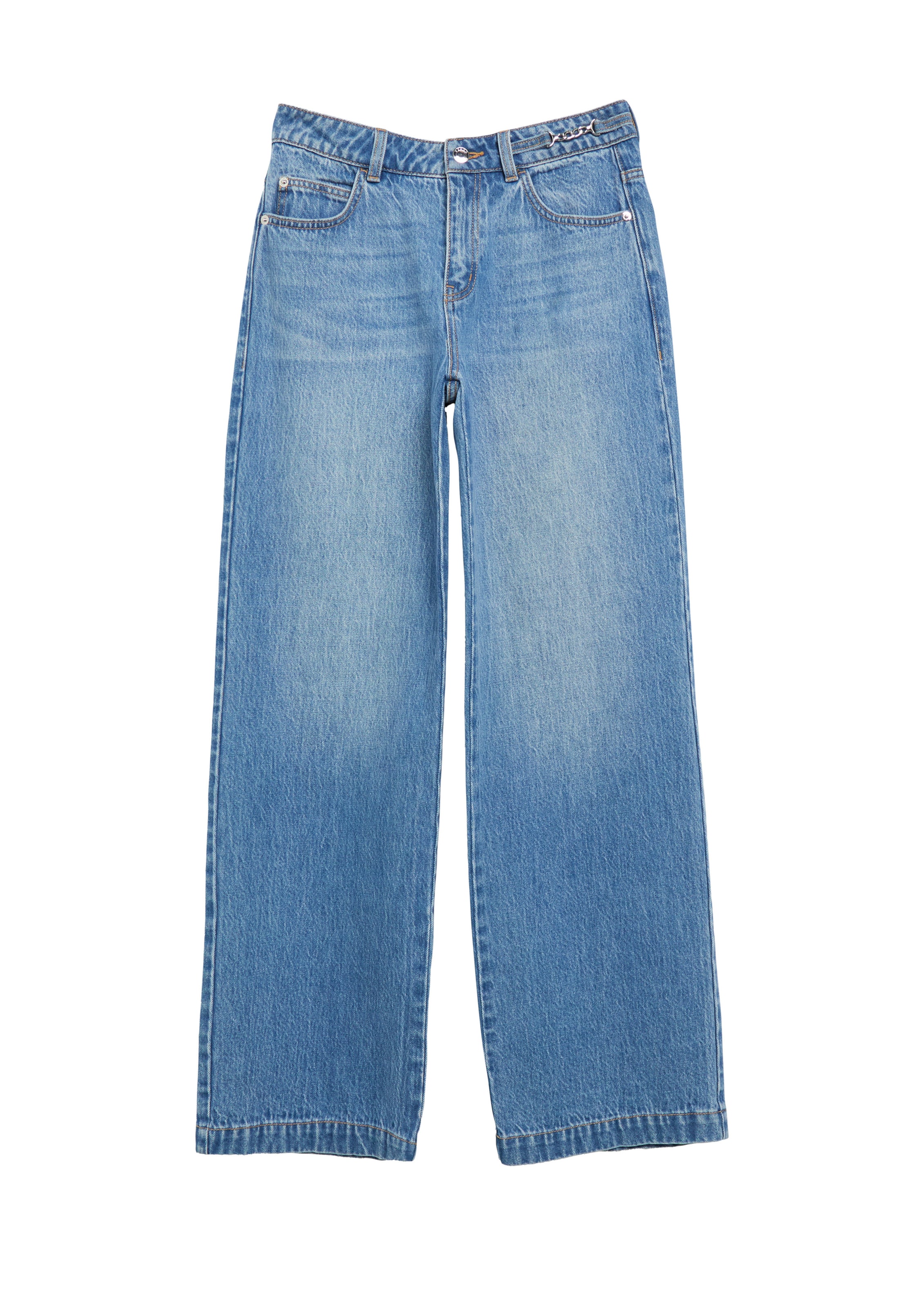 COMMA Loosefit Jeans in Blauw: voorkant