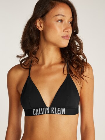 Calvin Klein Swimwear Треугольник Верх бикини в Черный: спереди