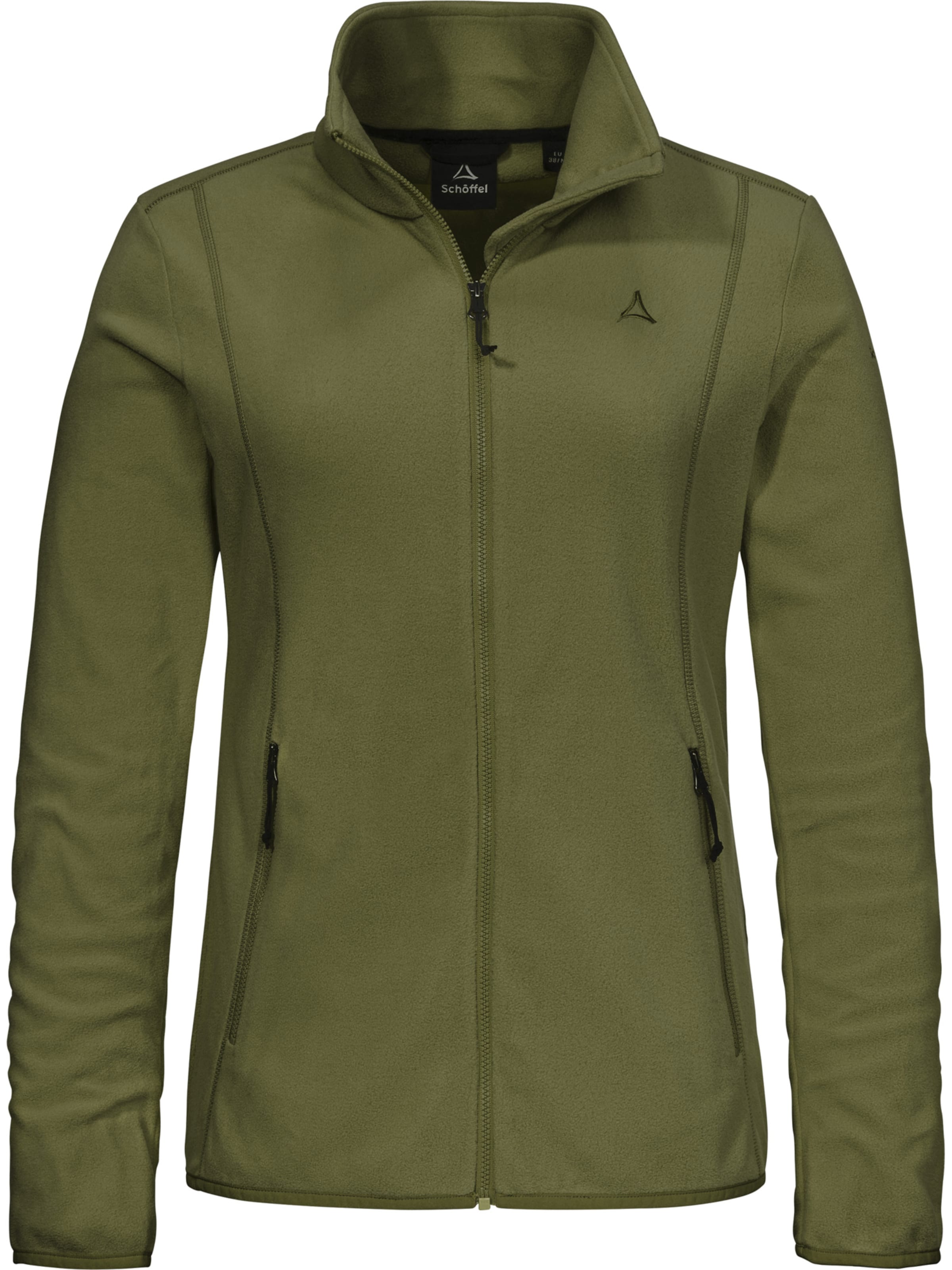 Schöffel Functionele fleece jas in Groen: voorkant