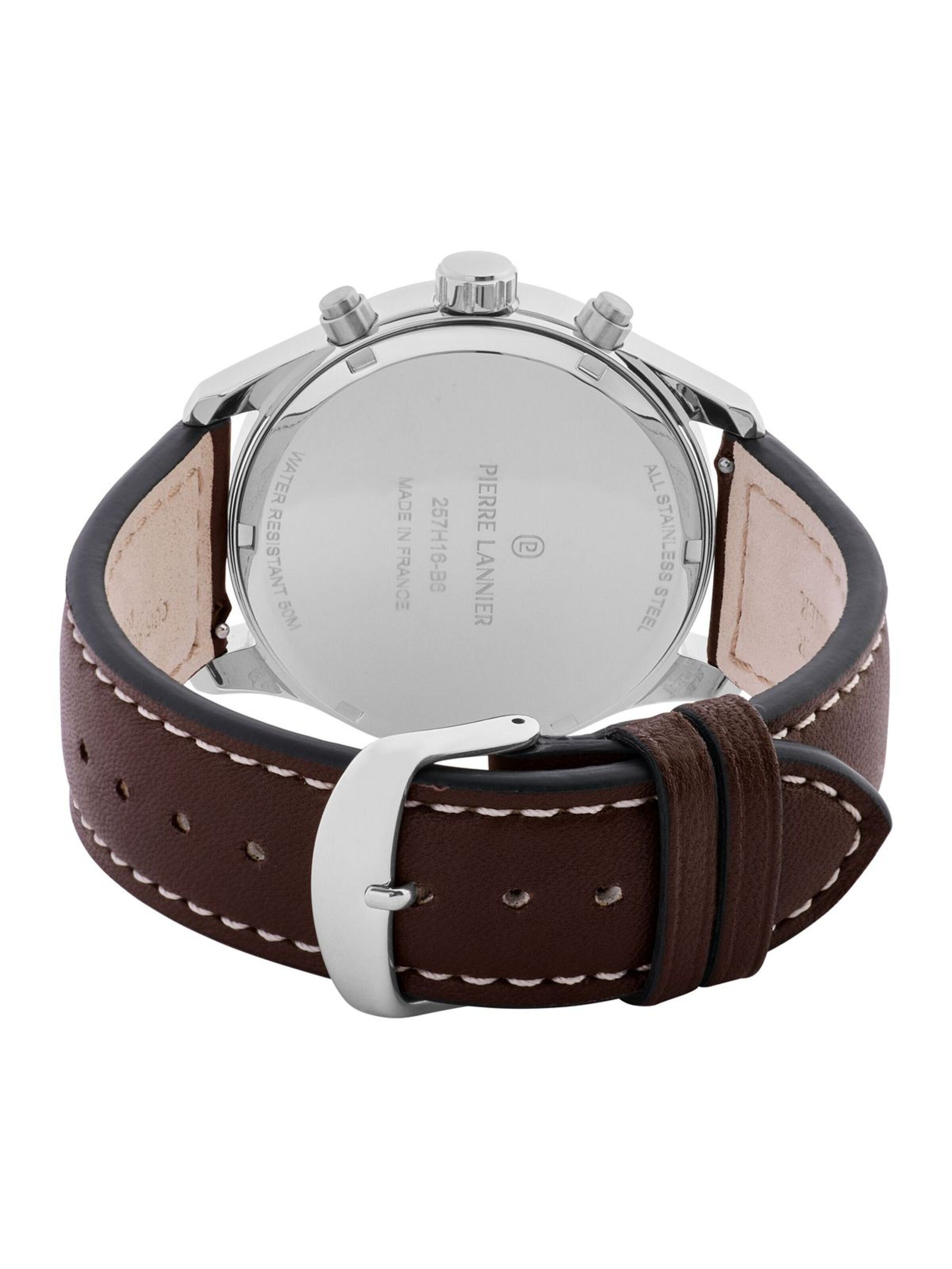 Montre à affichage analogique 'Chronograph Aviateur' Pierre Lannier en marron