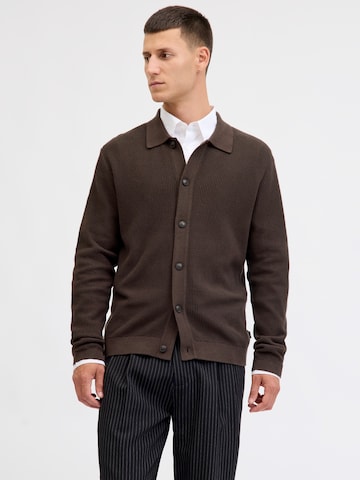 JACK & JONES Pletena jopa 'JPRBLADEVIN' | rjava barva: sprednja stran