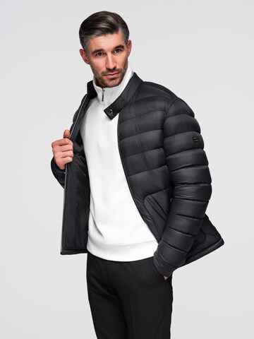 Veste mi-saison 'OM-JALP-0261' Ombre en noir