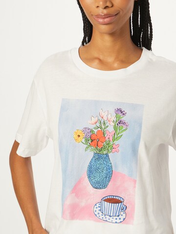 Monki T-shirt i vit