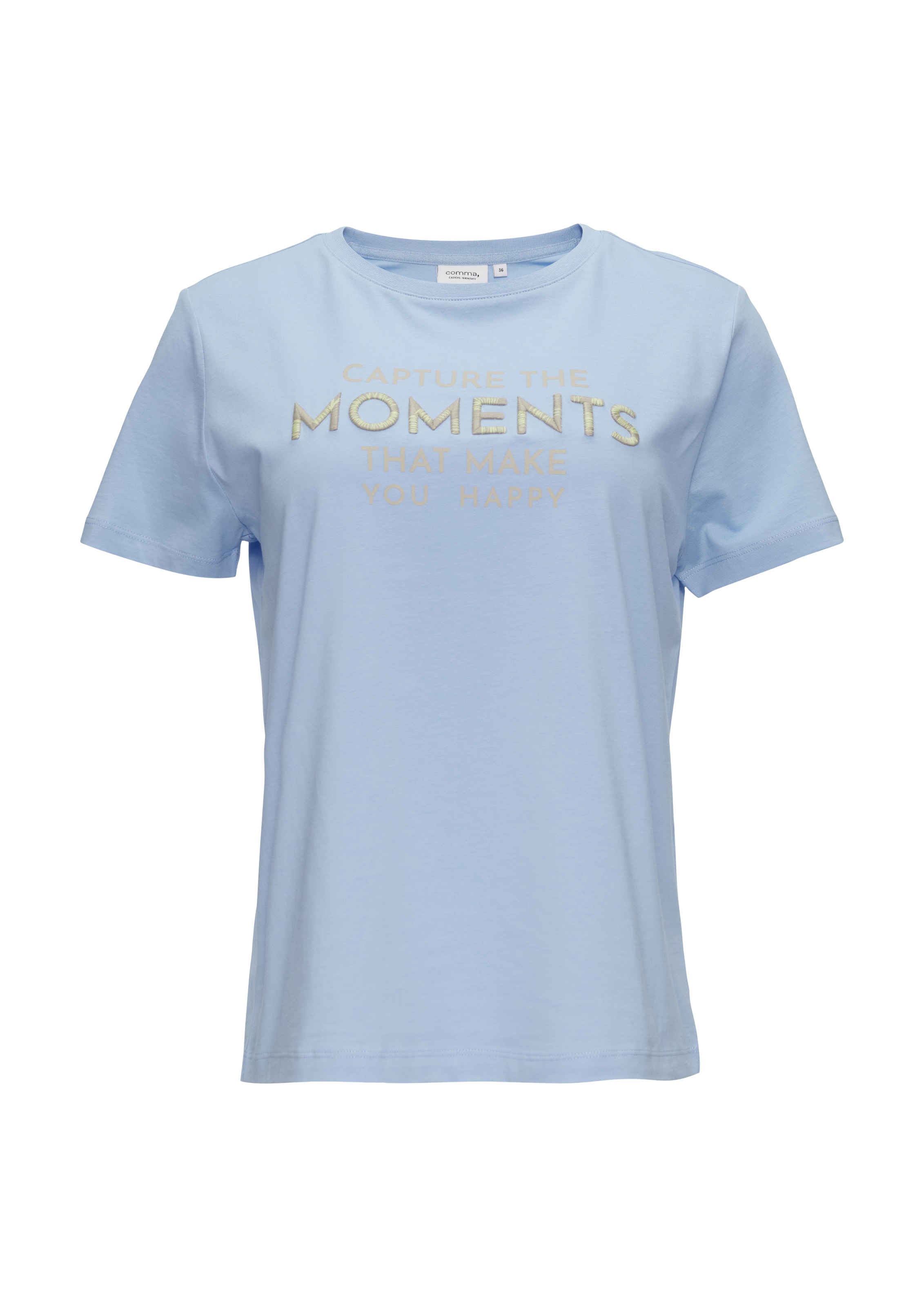 comma casual identity Μπλουζάκι σε μπλε: μπροστά