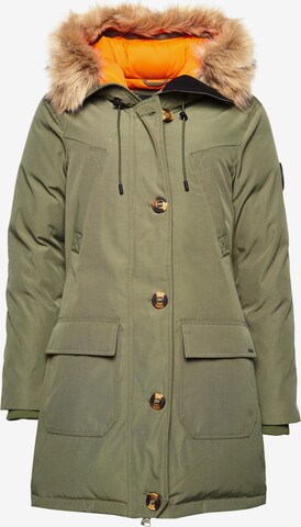 Parka d’hiver 'Rookie' Superdry en vert : devant