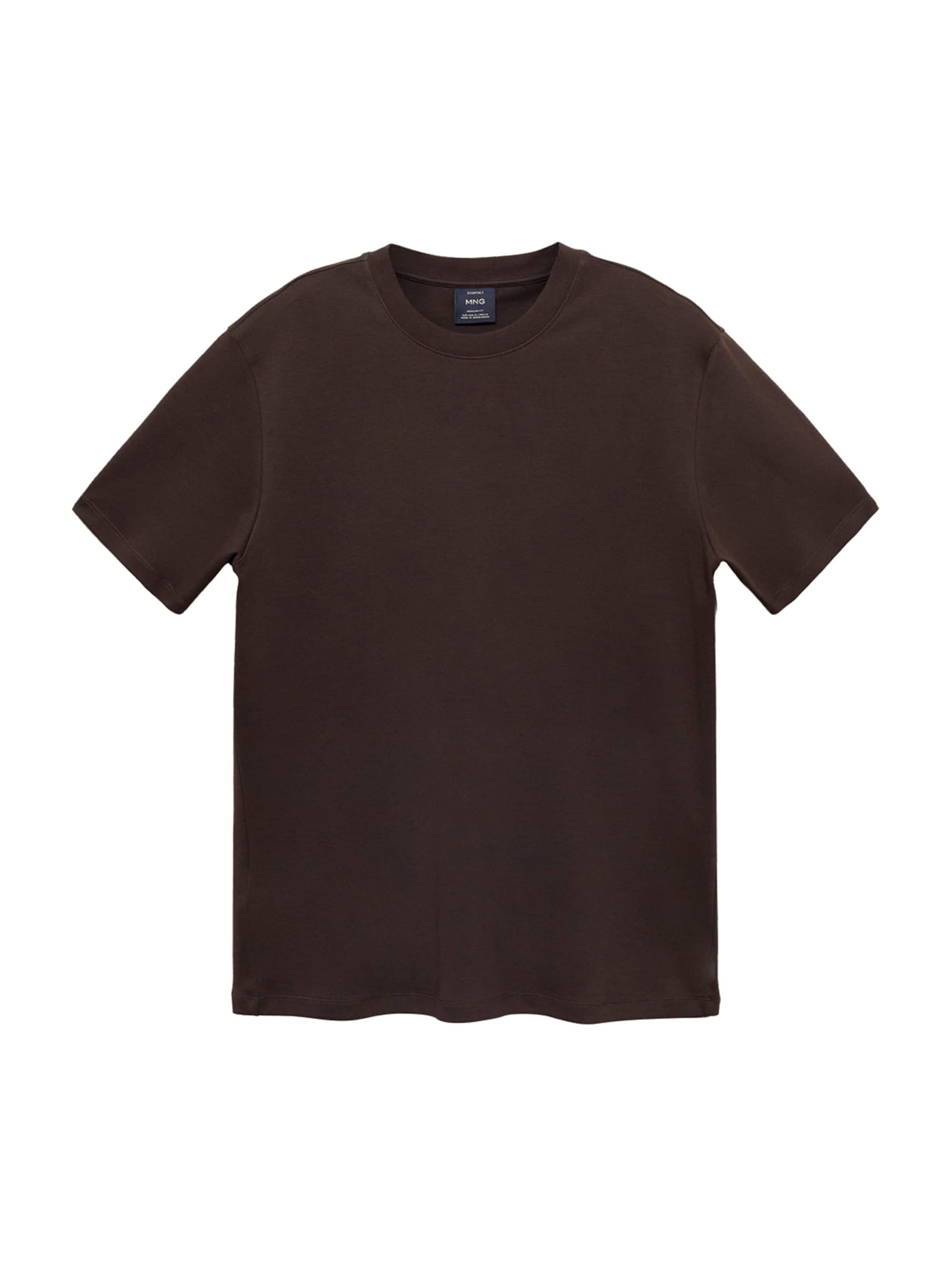 MANGO MAN Koszulka 'KIMI' w kolorze brązowy: przód