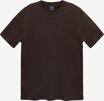 MANGO MAN Shirt 'KIMI' in Bruin: voorkant