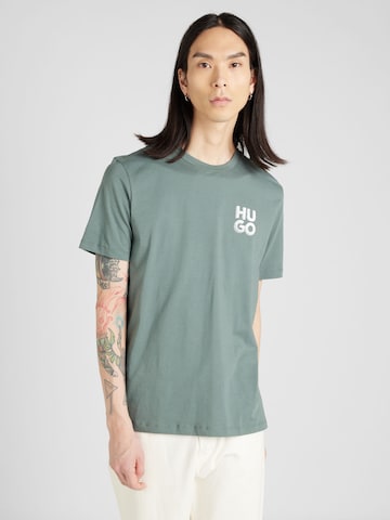 HUGO Red - Camisa 'Detzington241' em verde: frente