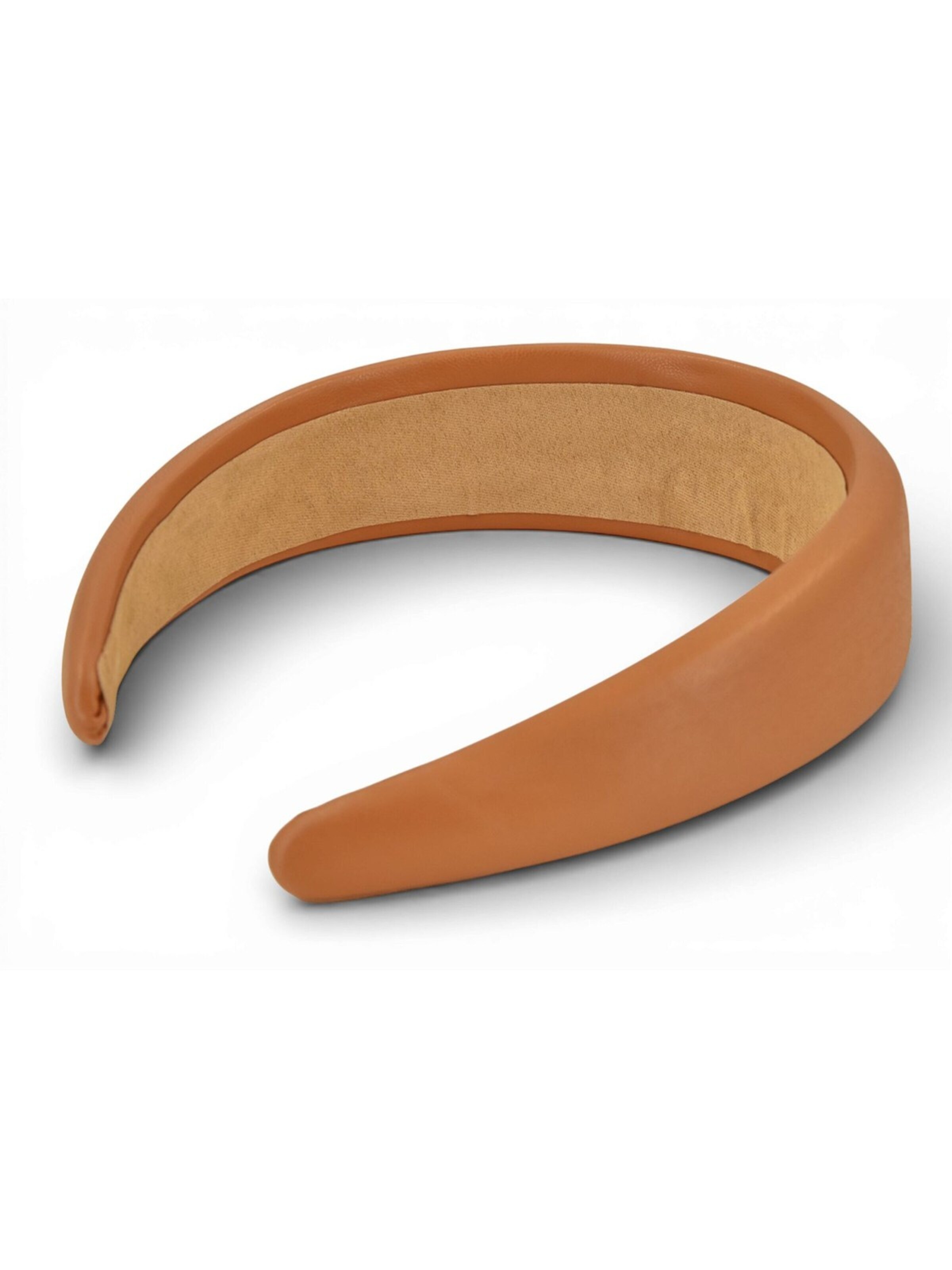 styleBREAKER Hair jewelry 'Haarreif Kunstleder Optik Breit' in Brown