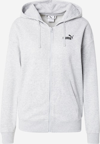 PUMA Sportlik trikoojakk 'ESS No. 1', värv hall: eest vaates