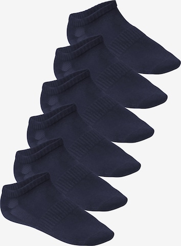 footstar Athletic Socks 'Perfect Fit' in Blue: front