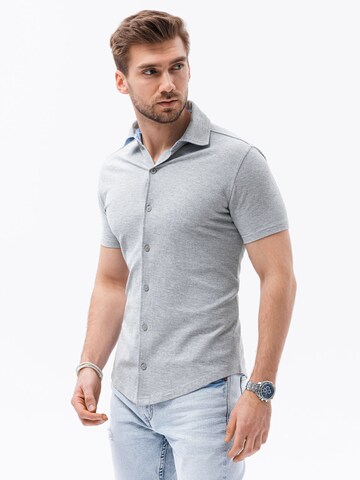 Ombre Slim fit Button Up Shirt 'K541' in Grey