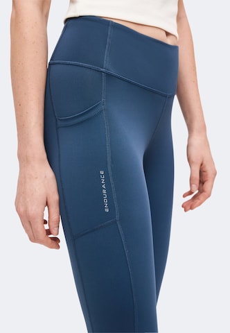 ENDURANCE Skinny Sportovní kalhoty 'Strong' – modrá
