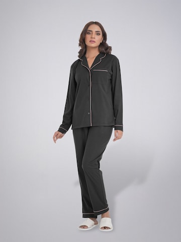 LEAFLETIC Pyjamas 'Leafletic Women’s Nightwear Long set' i sort