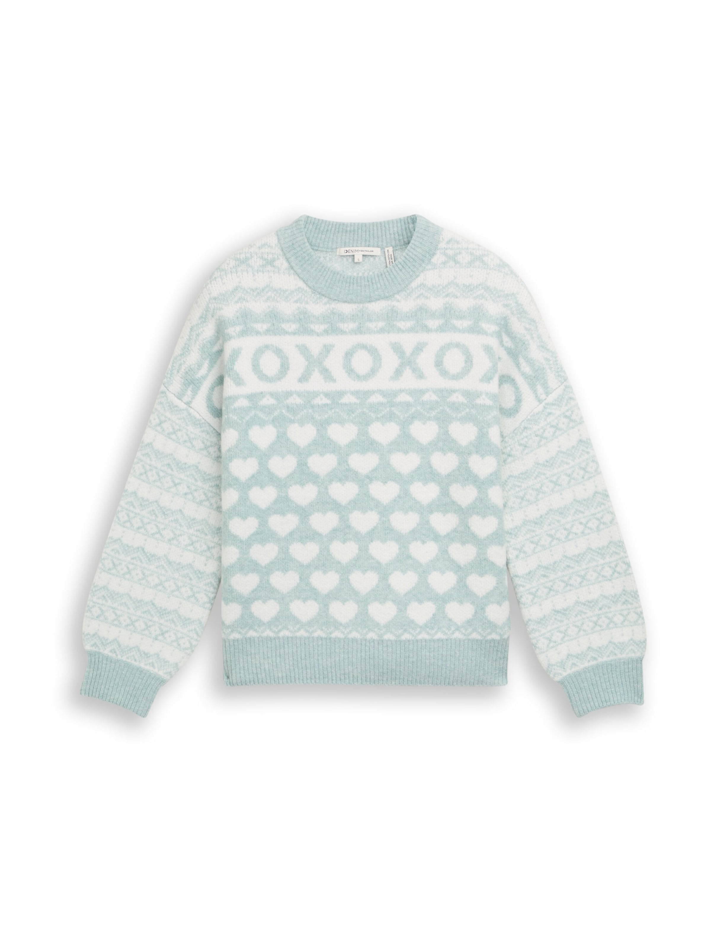 zaļš TOM TAILOR DENIM Džemperis: no priekšpuses