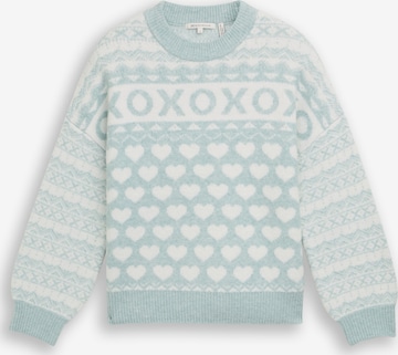 TOM TAILOR DENIM Sweter w kolorze zielony: przód