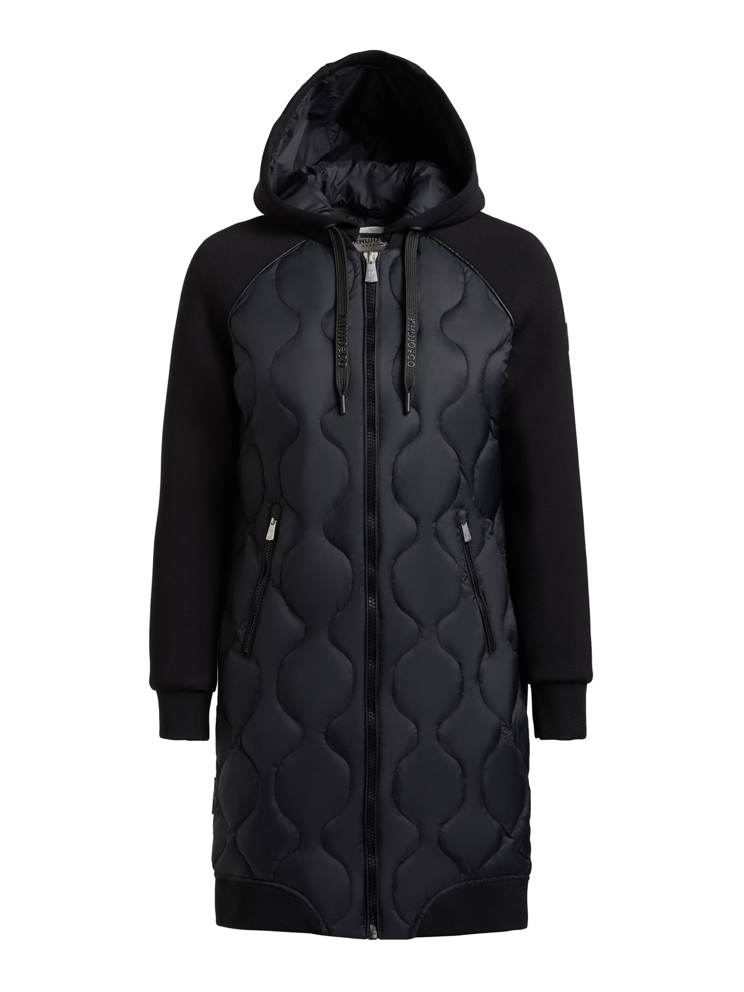 Manteau mi-saison ' NORA ' khujo en noir : devant