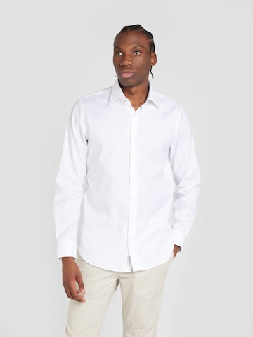 Michael Kors Slim fit Button Up Shirt in White: front