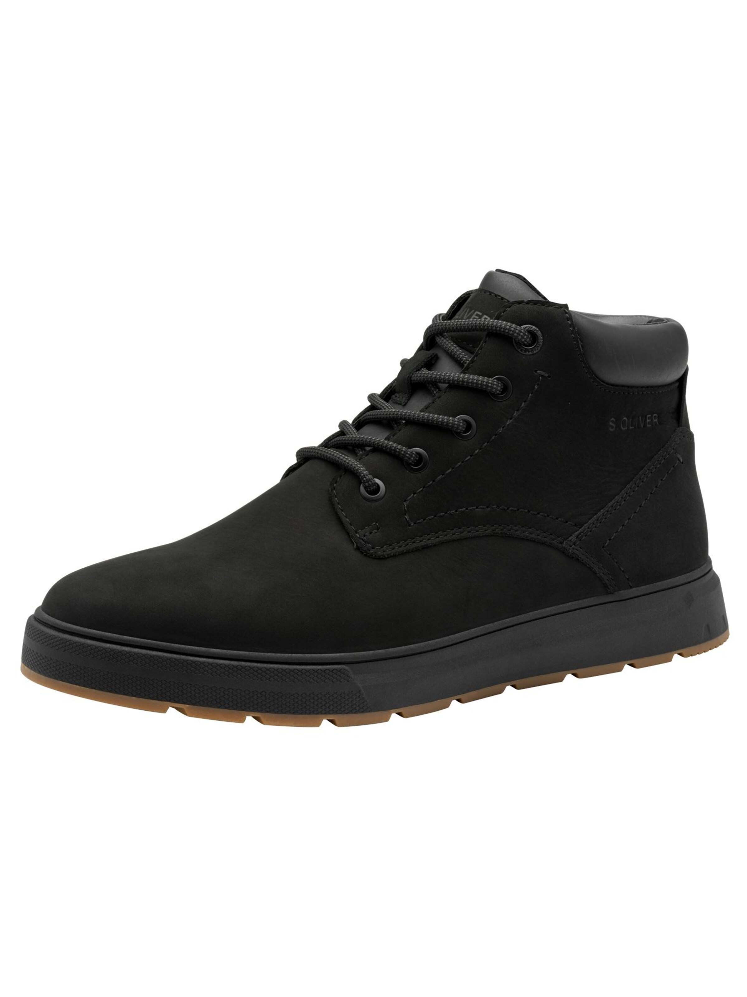 s.Oliver Lace-Up Boots in Black: front
