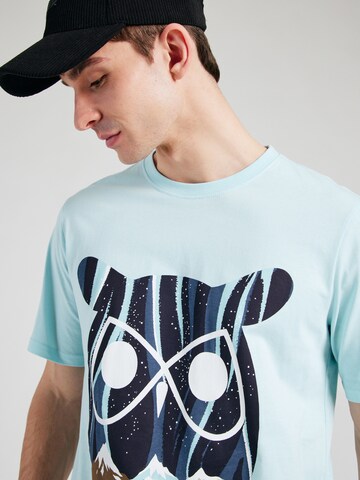 KnowledgeCotton Apparel Bluser & t-shirts 'Mountain Owl' i blå