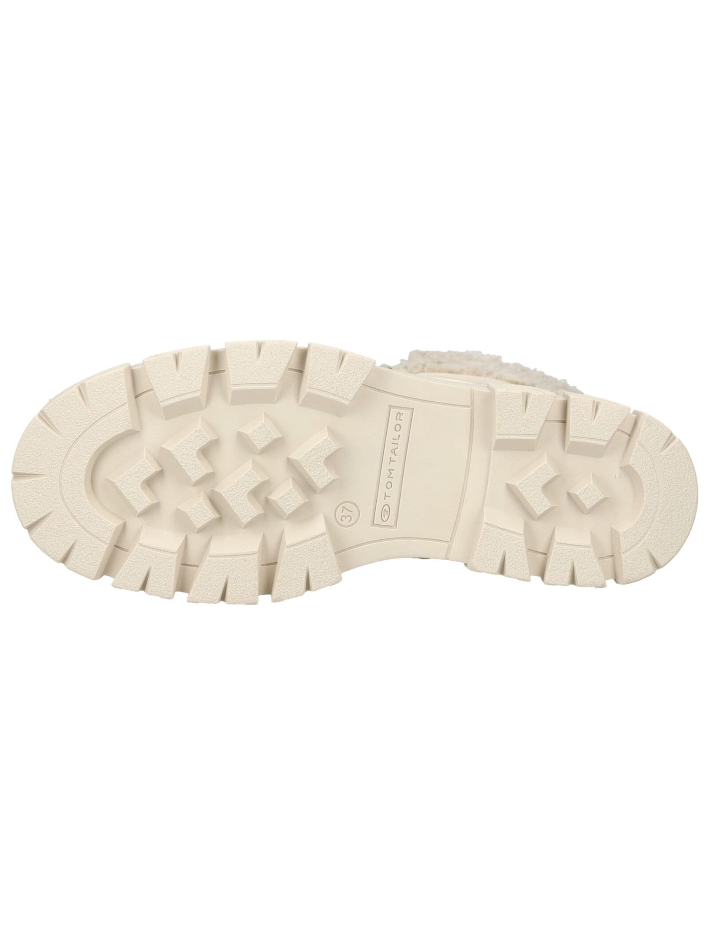 TOM TAILOR Schnürstiefelette in Beige