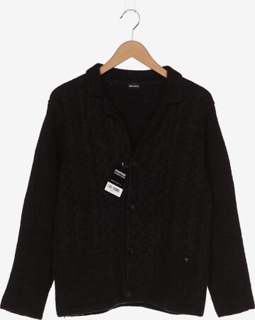 hessnatur Sweater & Cardigan in L-XL in Black: front